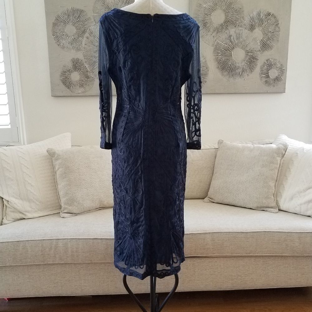 Js Collections Sheer Sleeve Soutache Sheath Dress - image 6